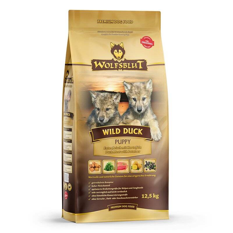 Wolfsblut Wild Duck Puppy 12,5 kg (5,52 € pro 1 kg) von Wolfsblut