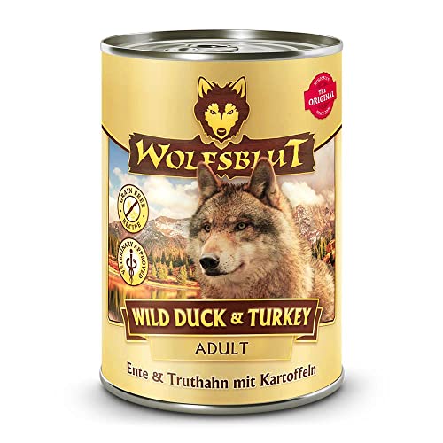 Wolfsblut Wild Duck & Turkey Hundefutter für Erwachsene, 395 g, 6 Stück von Wolfsblut