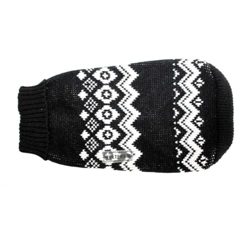 Wolters Norweger Pullover für Mops&Co., Größe:35 cm, Farbe:schwarz/weiß von WOLTERS