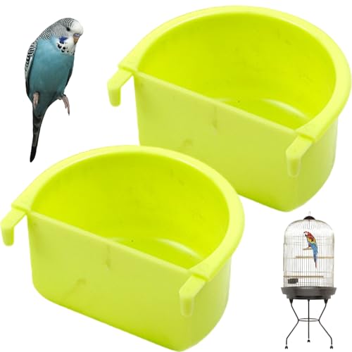 2pcs Vogelfutterschale, sicherer Vogelkäfig -Futtermittel, kleine Vogelschalen für Käfig, Käfigschale Vogelfutterschale robust für Conures für Conures Grudgie kleine Tiere von Womsclo