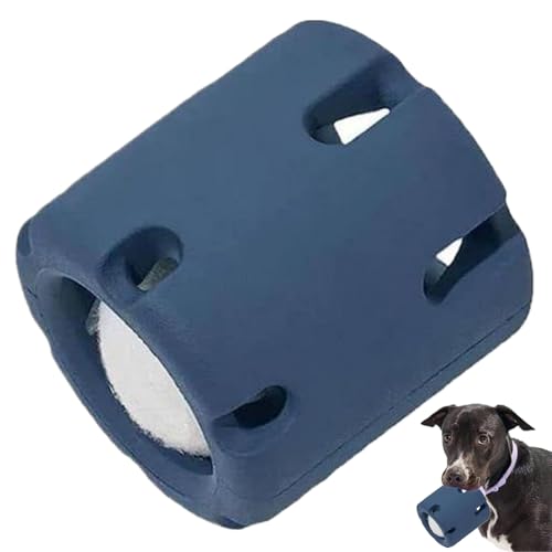 Hund Tennisbecher, 3,5 x 3 Zoll Hundekauenspielzeug, Stress -Entlastung interaktiver Hund Spielzeug, starkes und harte Hundespielzeug, um sie zu beschäftigen, Geschenke für Hunde, blaues, interaktive von Womsclo