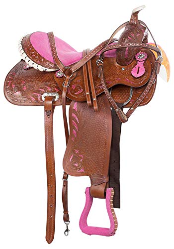 Wonder Wish Western Pferdesattel mit pinkfarbenen Kristallen von Wonder Wish