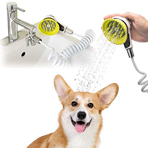 Wondurdog Hochwertiges Pet Wash Kit für Waschbecken Wasserhahn mit Spritzschutzgriff und Gummi-Pflegezähnen. Entwickelt für Küche, Bad, Hauswirtschaft und Wäsche von Wondurdog