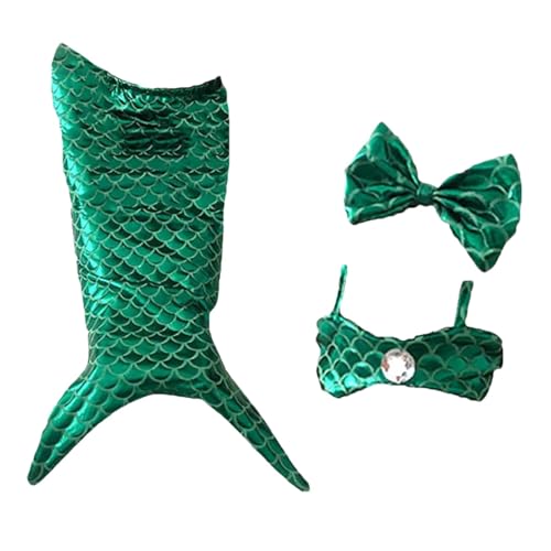 Cat Mermaid Costume, Katzen Meerjungfrauen Kostüm, Kleinen Hund Meerjungfrauen Kleidung, Halloween Kostüme Einzigartiges Hunde Outfit, Katze Meerjungfrau Bequeme Fischschwanz Kleidung von Wonsfuleu