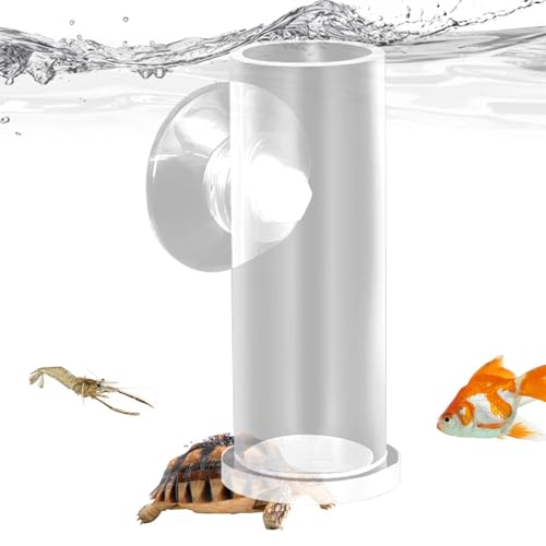 Wonsfuleu Fixed Fish Food Feeder, Acrylfisch -Fütterungsrohr - Fixed Fish Tank Food Dispenser Tube | Glatte zylindrische Formabgabewerkzeug für große und kleine Aquarien von Wonsfuleu