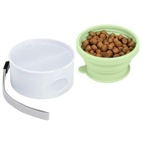 Wonsfuleu Hundesnacknapf,Hundefutternapf - Silikon Pet Treat Dishes Kotbeutelhalter für draußen | Tragbarer Wassernapf zur Aufbewahrung von Tiernahrung für Camping, Wandern, Rucksackreisen, Reisen von Wonsfuleu