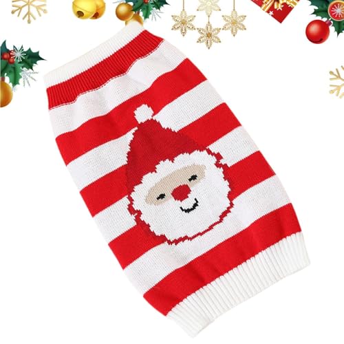 Wonsfuleu Weihnachts-Welpenpullover,Weihnachts-Hundekleidung, Weihnachtswarmer Hundepullover Hundeshirts, Schneemann gestricktes Hundetuch, atmungsaktives Haustierzubehör für kleine Hunde und Katzen von Wonsfuleu