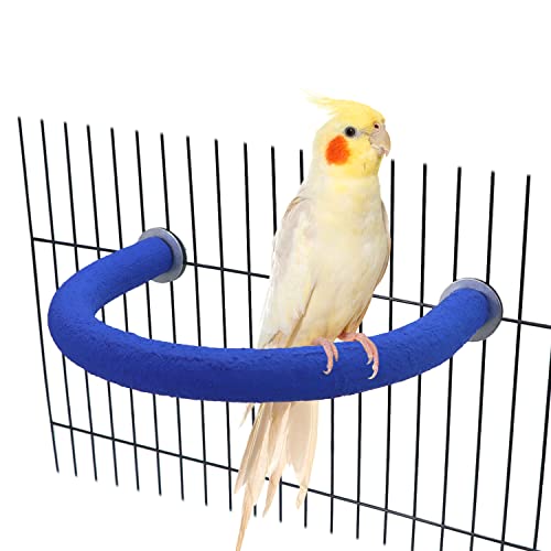 Wontee Bird U Form Schleifstab Stange Stange Rohfläche Schleifkralle Vogel Ständer Halter Spielzeug für Vögel Nymphensittiche Sittiche Sittiche Sittiche Sittiche (zufällige Farbe) von Wontee