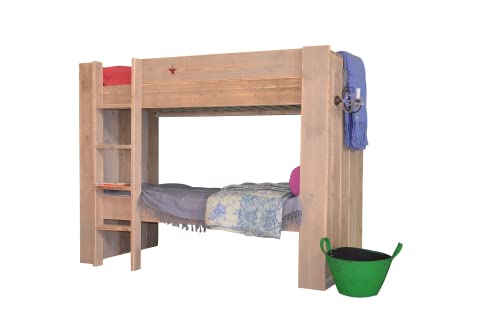 Wood4you – Gerüst Etagenbett aus Holz Julia Größe 200Lx90Tx165H von Wood4you