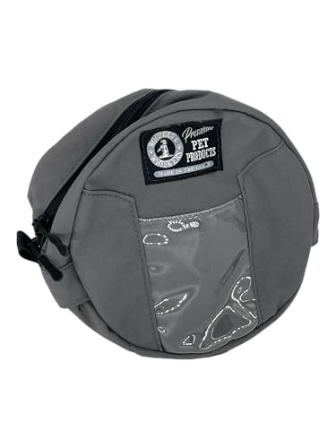 Woofers and Whiskers Wild Grab & Go Quick Pouch für Haustierutensilien, Befestigung an Hundeleine oder Rucksack, 1000D Cordura, 22,9 x 7,6 cm, Netztasche, hergestellt in den USA (Grau) von Woofers and Whiskers