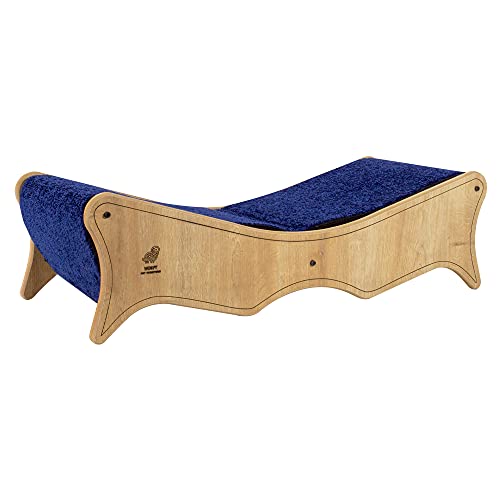 Woofy Pet Catsy 5A Katzenbett aus FSC-Zertifiziertem Holz für Indoor und kratzfestem Teppich von Woofy