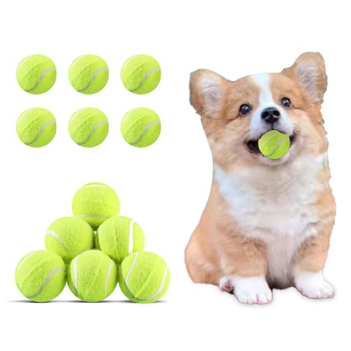 WookYumy Tennisbälle für Hunde, 5.1 cm Hunde-Tennisbälle passend für kleine, mittelgroße Hunde, Hundebälle zum Apportieren, passend für alle 5.1 cm Hundeballwerfer (12 Stück) von WookYumy