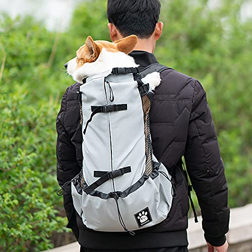 1–25 kg Hundetragetasche mit Kordelzug, belüfteter Haustier-Rucksack für kleine, mittelgroße Hunde, tägliche Welpen-Tragetasche für Spaziergänge, Outdoor, Sicherheit, bequem, leicht von Woolala