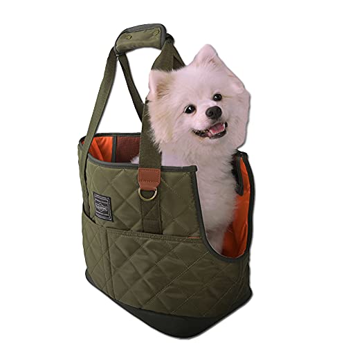 Pet Carrier Handtasche Head Out, gesteppt, kleine Haustier Sling Schultertasche mit weichen Seiten, freihändige Welpentrage für den täglichen Gebrauch, Outdoor von Woolala