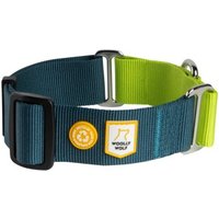 Woolly Wolf Halsband Color Block Martingale Deep Teal Mix L von Woolly Wolf