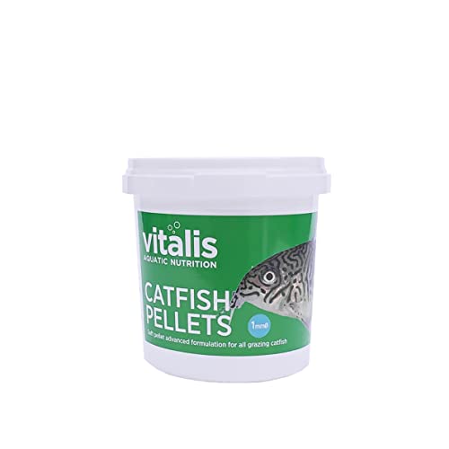 VITALIS CATFISH PELLETS Granulat Fischfutter für Aquarium & Teich | Alleinfutter Pellets Futter Fischfutter für Welse allesfressende Fische Pleco Welsfischfutter | Gesund & gut verdaulich (70g-) von Vitalis Aquatic Nutrition