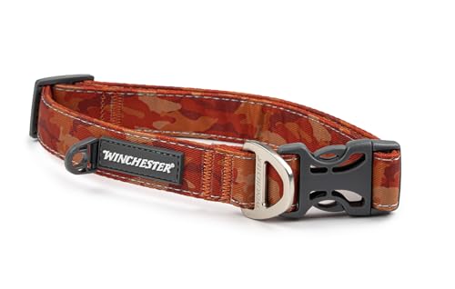 Winchester Pet Designer-Hundehalsband, Camouflage-Rot, Größe XL von World of Winchester