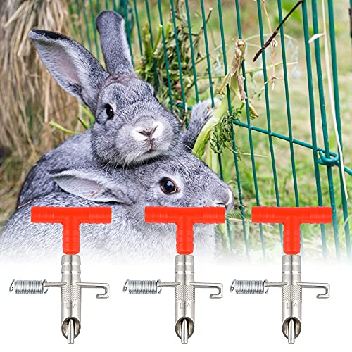 Worldity 30PCS Automatische Kaninchen Wasser Nippel Trinker Feeder Edelstahl Abnehmbare Kaninchen Wasser Nippel für Kaninchen Schwein Meerschweinchen Frettchen Geflügel Bewässerungssystem von Worldity