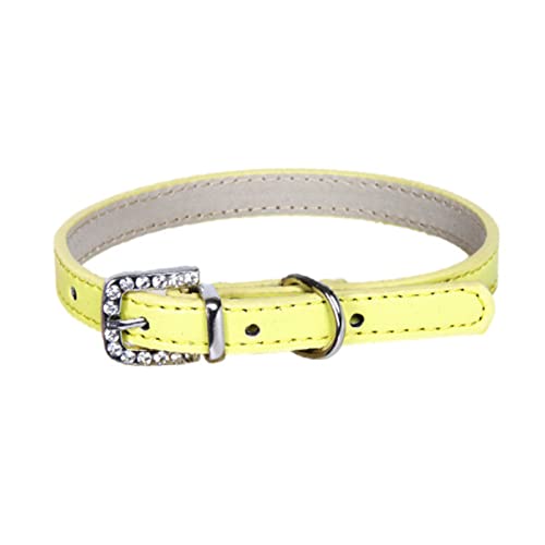 Worparsen Haustier-Halskette Unisex-Hunde-Hals-Halsband-Nicht klebrige Haar-Kleidung Gelb S von Worparsen