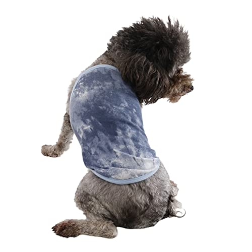 Worparsen Haustier T-Shirt Weiche Textur Weiche Kühlung Hund T-Shirt Gute Elastizität Nicht schrumpfen Blau 2XL von Worparsen