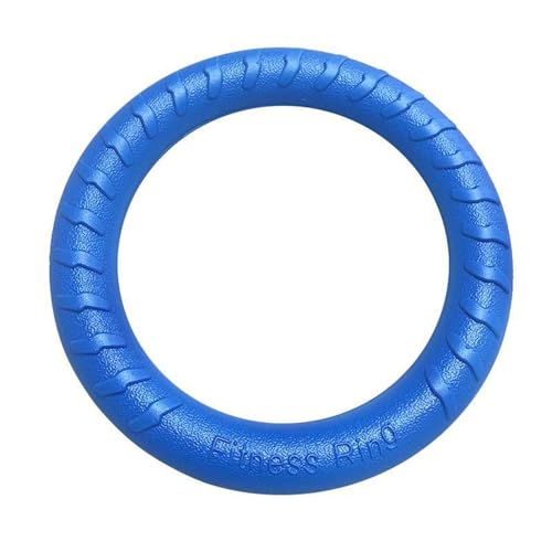 Worparsen Outdoor Hundespielzeug Apportieren Fangen Hundespielzeug Hundespielzeug Leicht Schwimmendes Haustier Kauspielzeug Bissfest Interaktiver Hundetrainingsring für Outdoor-Aktivität Blau L von Worparsen