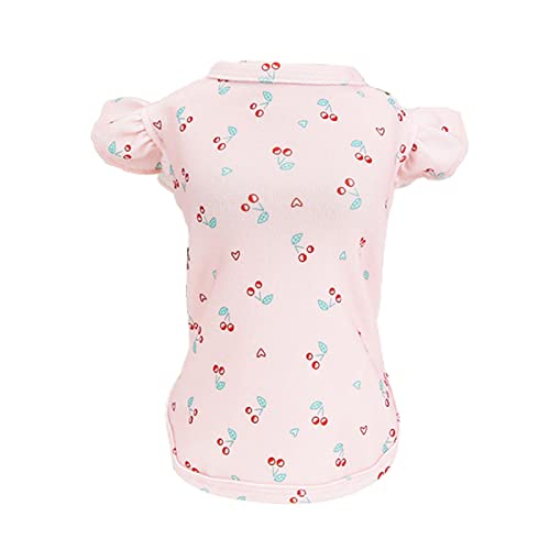 Worparsen Sommer Hunde Kleidung Nicht klebriges Haar Kleine Hunde-Streetwear-T-Shirt Mode Rundhals Ausschnitt Rosa 2XL von Worparsen