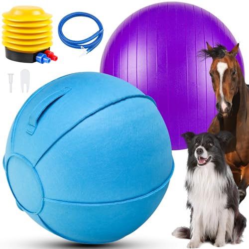 Wortade Herding Ball für Hunde – 63,5 cm Hundehüttenball mit Abdeckung, zweilagiger Hüteball für mittelgroße bis große Hunde – Pferdeball & Herding Ball für australische Schäferhunde, Collies und von Wortade