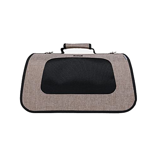 Wouapy Katzen-Tragetasche, faltbar, mittelgroße Hunde (40 x 24 cm, Beige), atmungsaktiv, für Haustiere, Kaninchen, Eseln, Nagetiere, große Transporttasche für Auto. von Wouapy