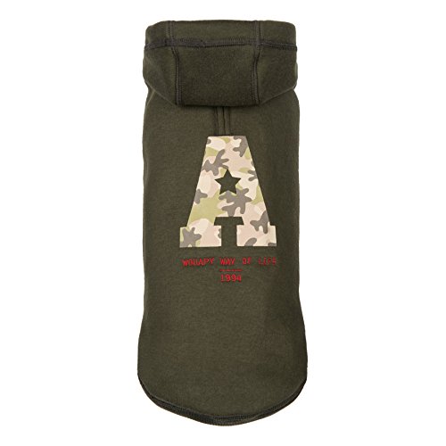 Wouapy 718640 Hundehoodie Khaki, Hund Hoodie, Größe 40 von Wouapy