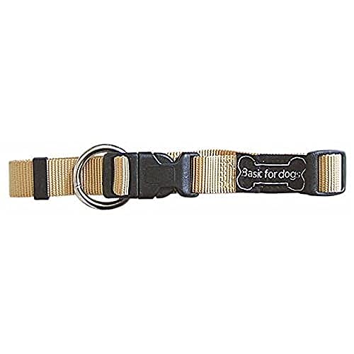 Wouapy Basic Halsband für Hunde Beige von 25/40 cm von Wouapy