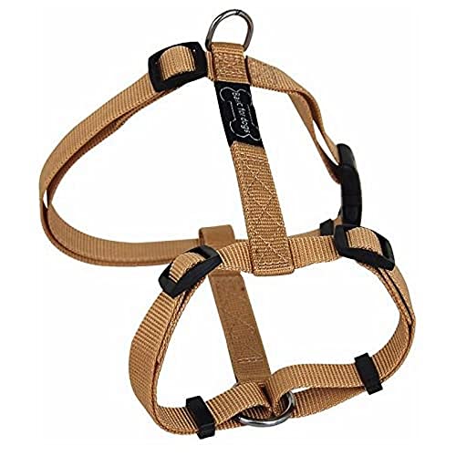 Wouapy Basic Line Hundegeschirr, verstellbar, 43/65 cm, Beige von Wouapy