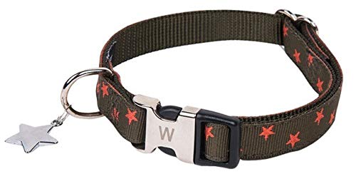 Wouapy Halsband für Hunde, Sternform, 15 mm breit, für Halsumfang 24/38 cm von Wouapy