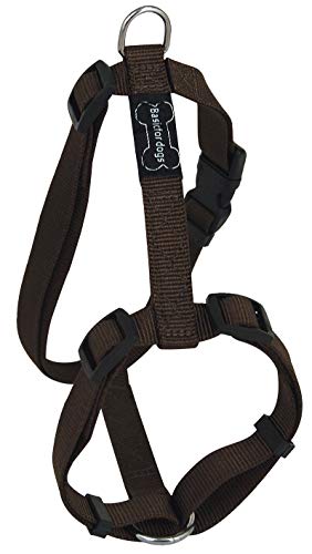 Wouapy Hundegeschirr Basic Line, braunes Halsband, 44/65 cm von Wouapy