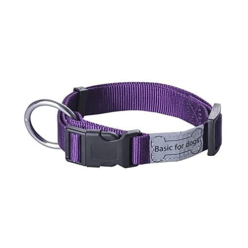 Wouapy Hundehalsband Basic Line, 12 mm breit, für Halsumfang 20/30 cm, Violett von Wouapy