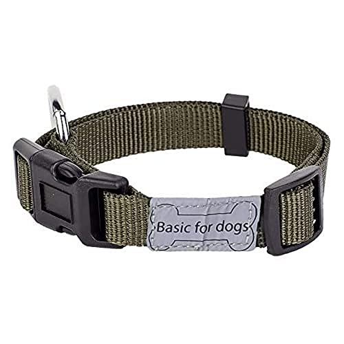 Wouapy Hundehalsband Basic Line, 39/60 cm, Khaki von Wouapy