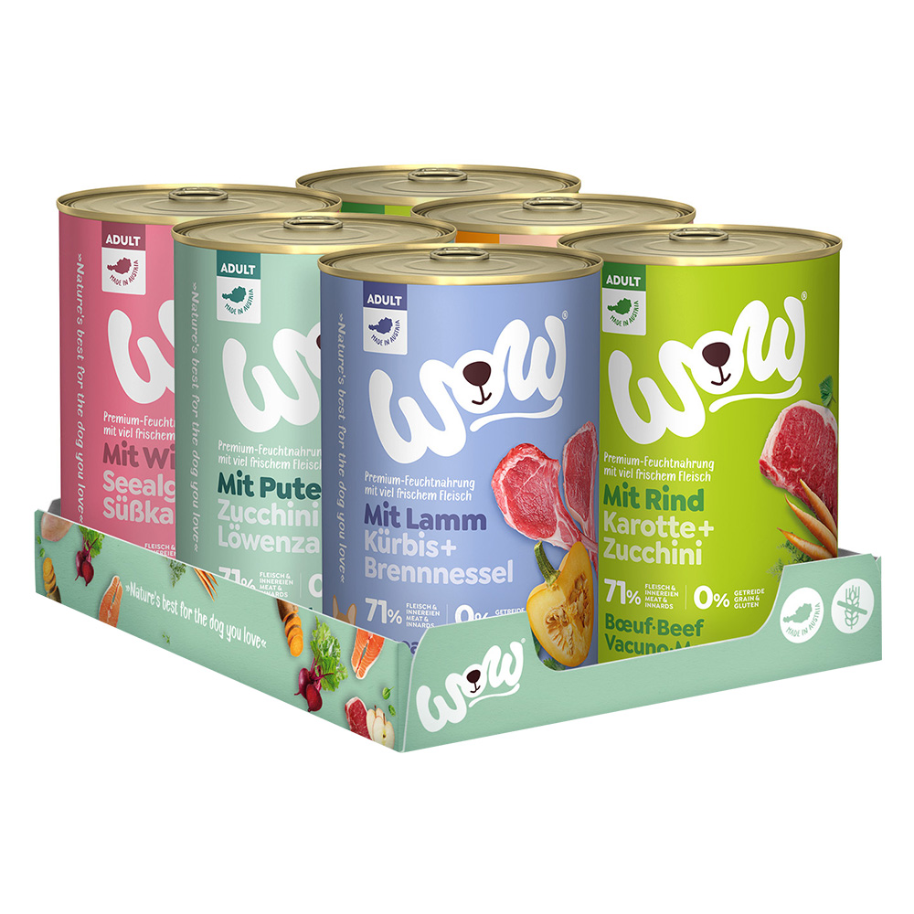 WOW Adult 6 x 400 g - Mixpaket (5 Sorten) von Wow