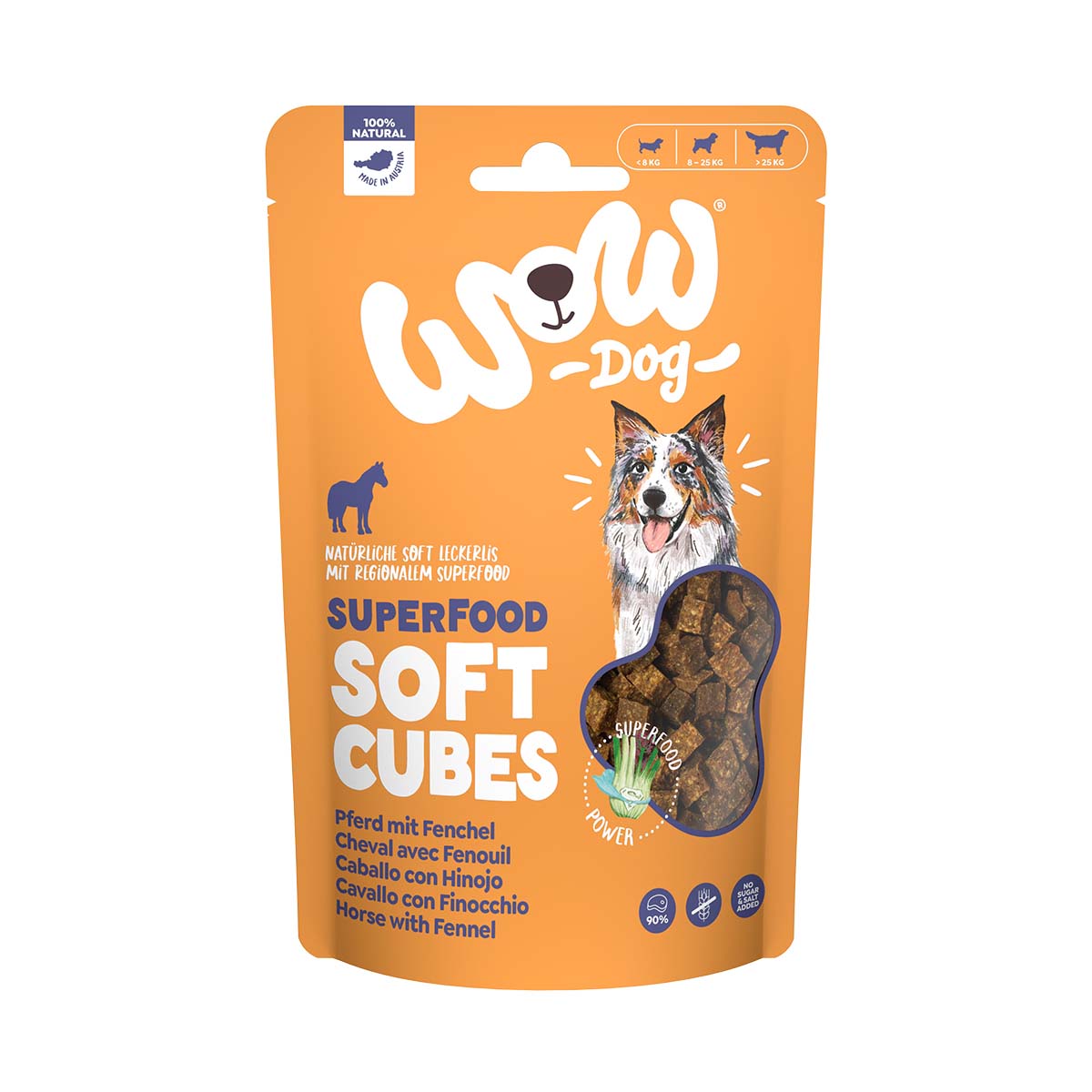 WOW SUPERFOOD Soft Cubes Pferd mit Fenchel 150g von WOW!