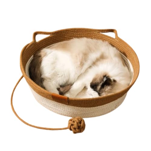 Geflochtenes Katzenbett,Katzenkorb Aufbewahrung Geflochtener Organizer Mit Ohren | Möbelschutzmatte Atmungsaktives Faltbares Nest Für Kleintiere Zuhause Katzenwelpen Hundewelpen Geflochtenes Katzenbett,Katzenkorb Aufbewahrung Geflochtener Organizer Mit Ohren | Möbelschutzmatte Atmungsaktives Faltbares Nest Für Kleintiere Zuhause Katzenwelpen Hundewelpen von Wpsagek