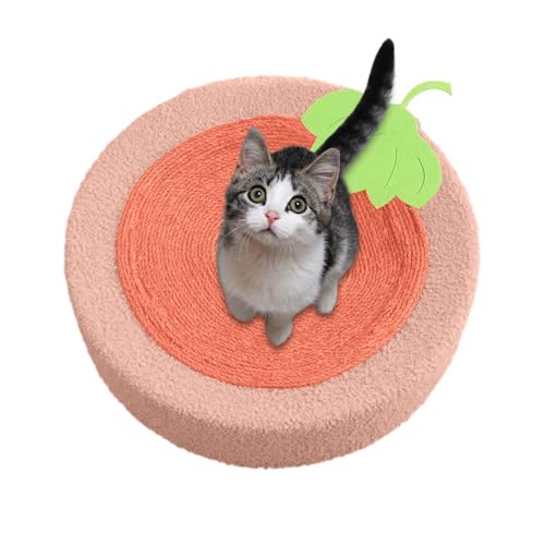 Katzenkratzbett, Katzenkratzerbett | Innenkatze Round Pad Sisal Scratch zum Bodenschutz | Haustier -Kratzerzubehör zum Spielen, Schlafen, Rollen, Dehnen von Wpsagek