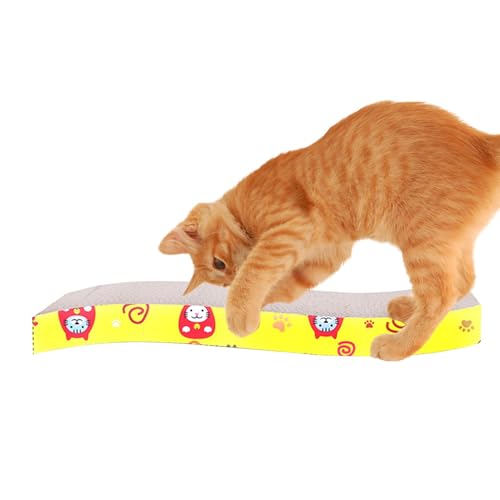 Katzenkratzer, Wellpappe Kratzbrett Pad, Verschleißfestes Katzenkratz-Loungebett Spielzeug für Indoor-Katzen, kleine Kätzchen, die schlafen spielen von Wpsagek