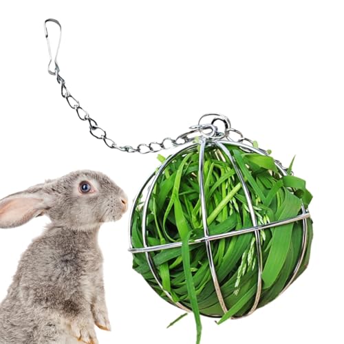 Wpsagek Bunny Hay Feeder Ball Edelstahl Runde Kugel Futterspender Gras Rack Ball Haustierbedarf für Bunny Hamster Chinchilla Kleintiere von Wpsagek