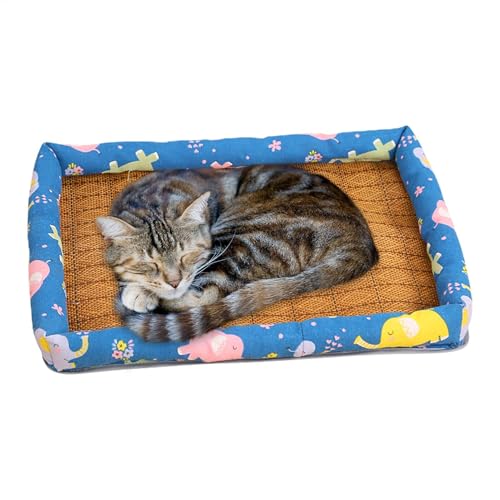 Wpsagek Ice Rattan Kühlbett für Katzen - Tragbares Katzen-Eiskissen | 3D-Struktur Katze Rattan Matte Atmungsaktiv Anti-Kratzer für Katzen oder Hunde von Wpsagek