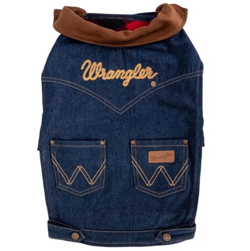 Wrangler Dark Denim Hundejacke mit Futter Dark Wash Denim M von Wrangler