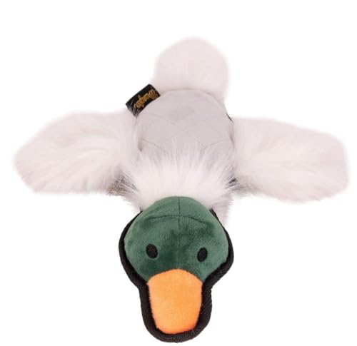 Wrangler Duck Flattie Plüsch-Hundespielzeug mit Tennisball und Seil, 30,5 cm von Wrangler