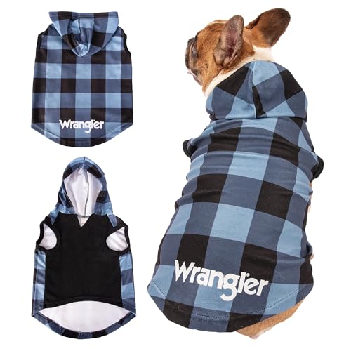 Wrangler Hunde-Kapuzenpullover – Fleece-Hundepullover mit Loch für die Leine, kaltes Winter-Sweatshirt für kleine, mittelgroße und große Hunde, hochwertige Hundekleidung, Herbst-Hundepullover, von Wrangler