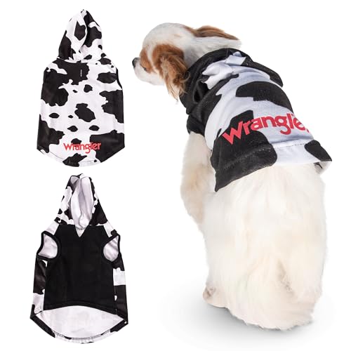 Wrangler Hunde-Kapuzenpullover – Fleece-Hundepullover mit Loch für die Leine, kaltes Winter-Sweatshirt für kleine, mittelgroße und große Hunde, hochwertige Hundekleidung, Herbst-Hundepullover, von Wrangler