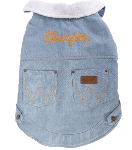 Wrangler Light Wash Denim Hundejacke mit Futter Light Wash Denim L von Wrangler