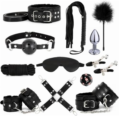 LaSaMee 12-teiliges Schwarzes Leder Home Yoga Kit Mit Einstellbaren Training Tools-H von WreGmgg