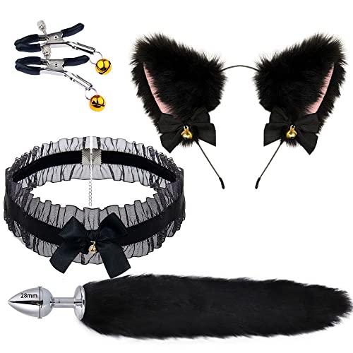 𝙨𝙚𝙭 𝙩𝙤𝙮 Schwarzer Fuchs 4 Stück Set Geschenk Kleidung Handgemacht C0splay Kleidung von WreGmgg