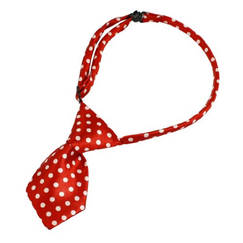 Wresetly Rotes Halsband für Hunde, Katzen, Fliegen, Krawatten, Zubehör, Weiß, Deko-Punkte von Wresetly